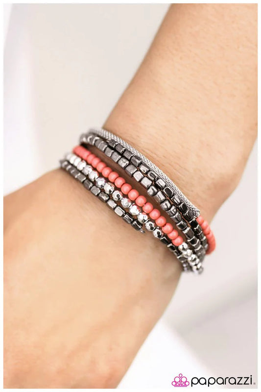 Paparazzi Bracelet ~ All The Rage - Orange