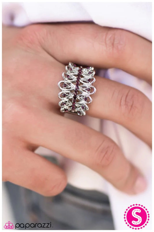 Paparazzi Ring ~ Fancy Pants - Purple