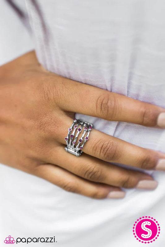 Paparazzi Ring ~ Sporadic Sparkle - Purple