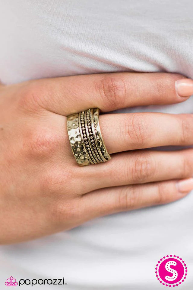 Paparazzi Ring ~ Plate Tectonics - Brass