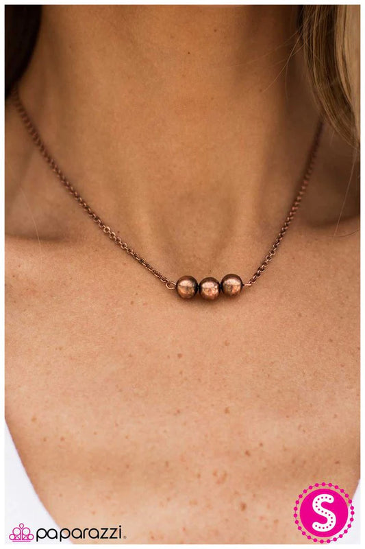 Paparazzi Necklace ~ The TRIO Grande - Copper