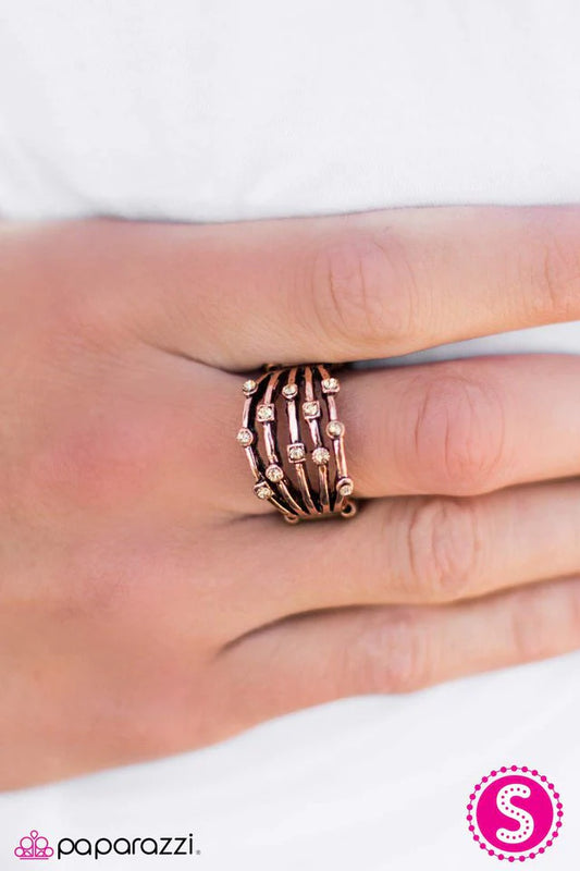 Paparazzi Ring ~ Sporadic Sparkle - Copper