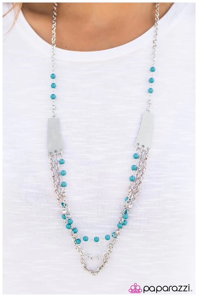 Paparazzi Necklace ~ Vivacious Vibes - Blue