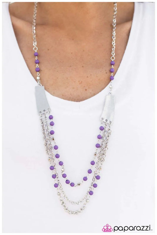 Paparazzi Necklace ~ Vivacious Vibes - Purple