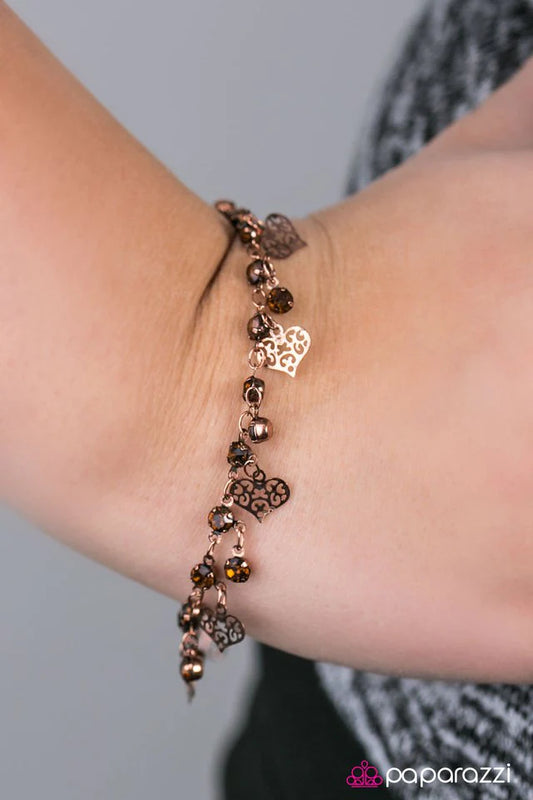 Paparazzi Bracelet ~ If My Heart Had Windows - Copper