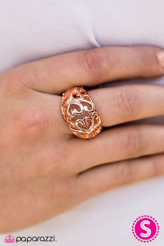 Anillo Paparazzi ~ Corazones abiertos - Cobre