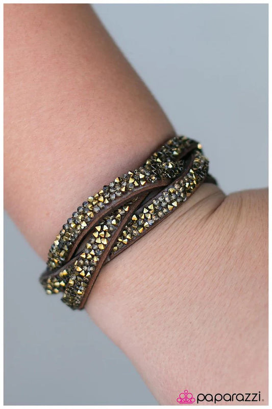 Paparazzi Bracelet ~ Knock Yourself Out - Brown