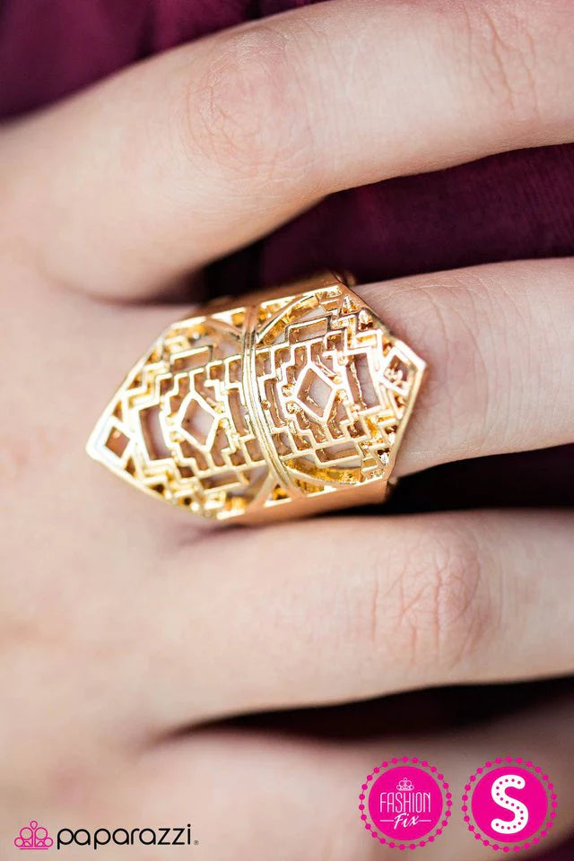 Paparazzi Ring ~ Adorably Adobe - Gold