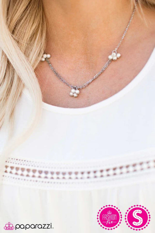 Paparazzi Necklace ~ Modest Intentions - White