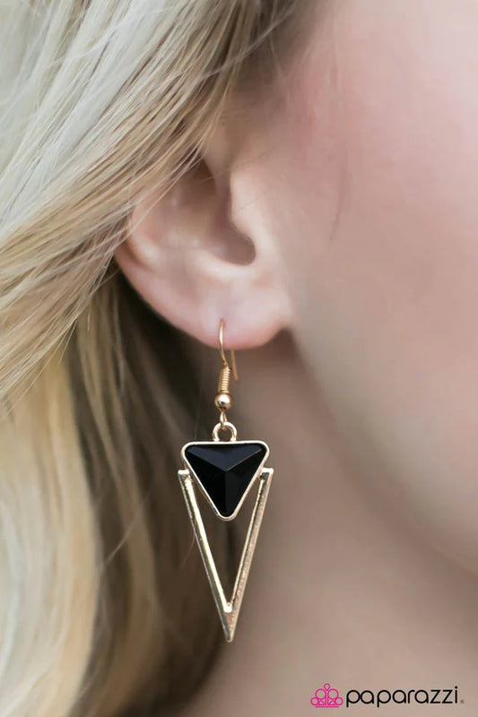 Paparazzi Earring ~ Dressed To Kill - Gold