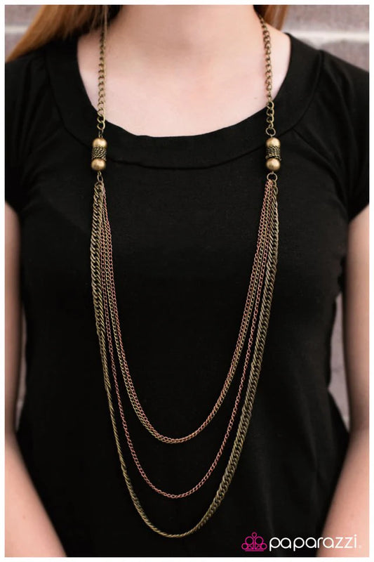 Paparazzi Necklace ~ After Hours - Brass