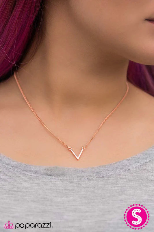 Paparazzi Necklace ~ On Point - Copper