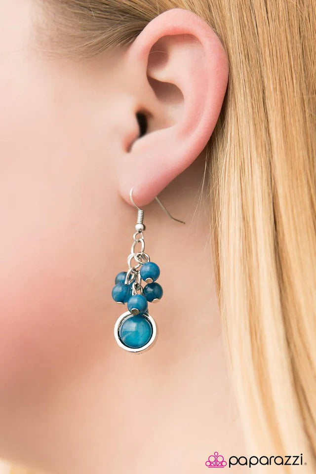 Paparazzi Earring ~ Bright Skies - Blue