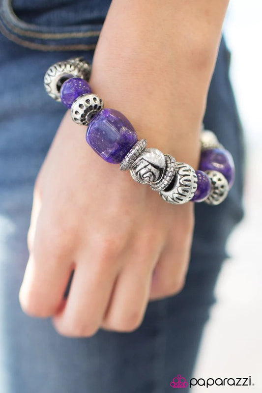 Paparazzi Bracelet ~ Rock Steady - Purple