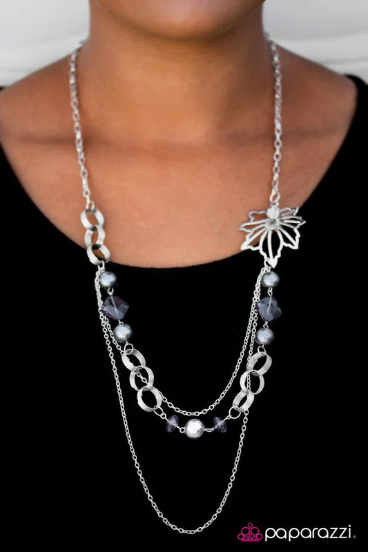 Paparazzi Necklace ~ Willing and MAPLE - Silver