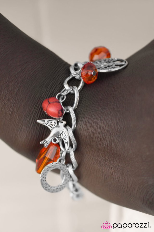 Pulsera Paparazzi ~ Branched Out - Naranja