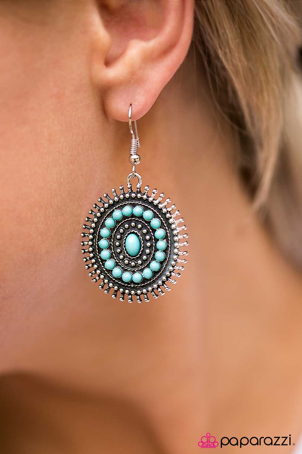 Paparazzi Earring ~ Nebraska Skies  - Blue