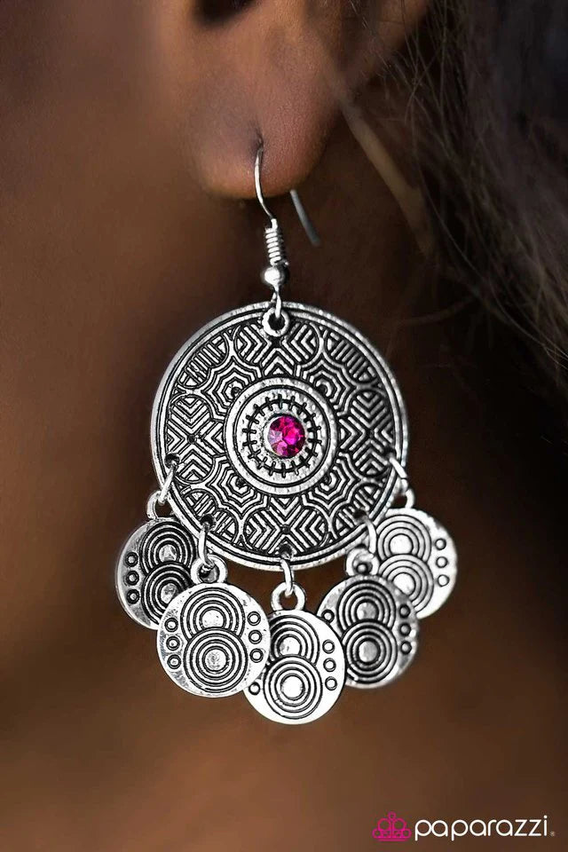 Paparazzi Earring ~ Symphony of Sound - Pink