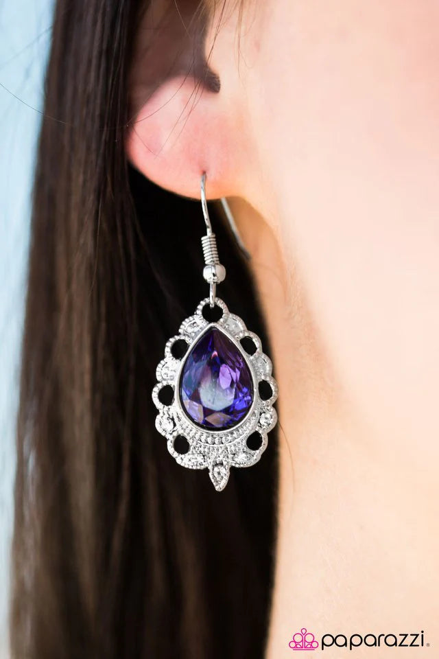 Paparazzi Earring ~ Classy Casanova - Purple