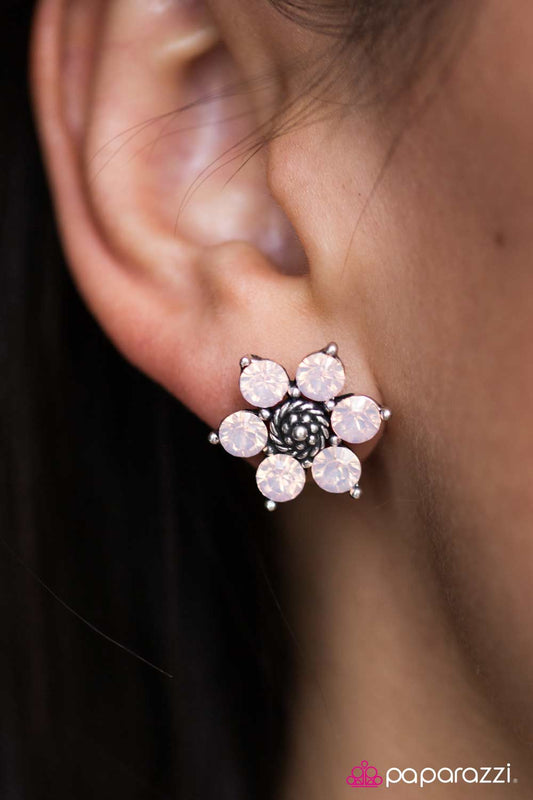 Paparazzi Earring ~ Love Me DEW  - Pink