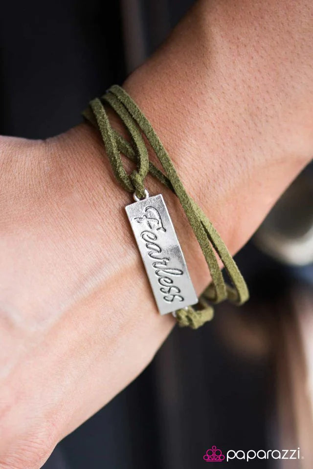 Paparazzi Bracelet ~ Fearless - Green