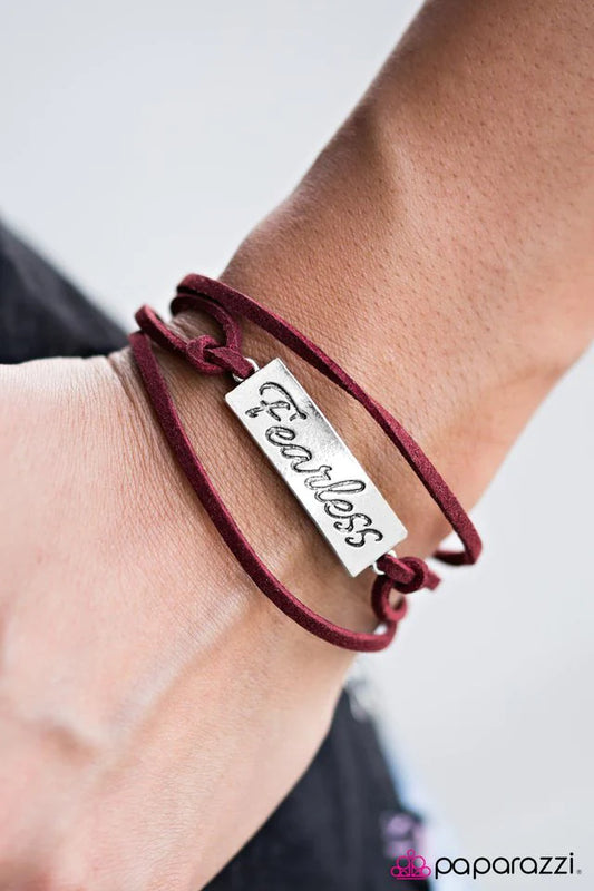 Paparazzi Bracelet ~ Fearless - Red