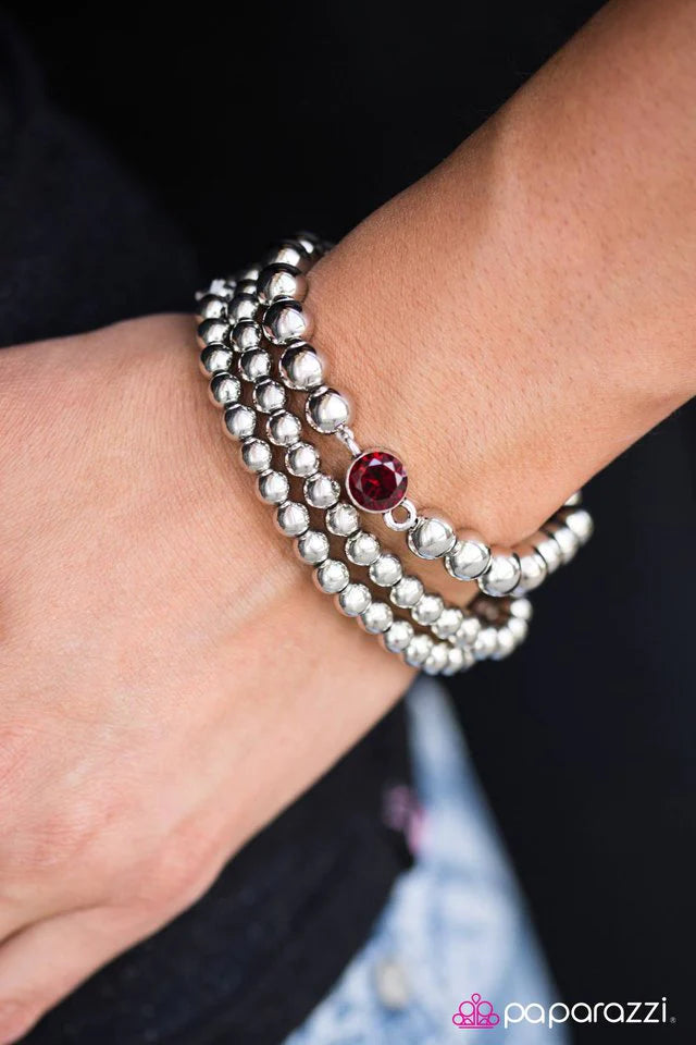 Paparazzi Bracelet ~ Red Carpet Affair - Red