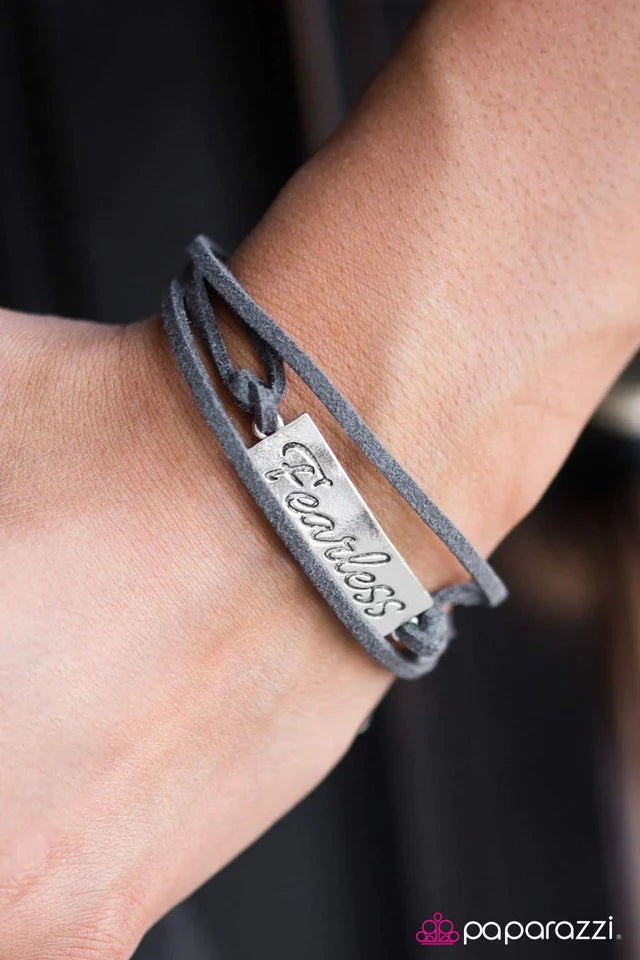 Paparazzi Bracelet ~ Fearless - Silver