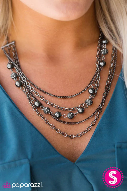 Paparazzi Necklace ~ Hell On HEELS - Silver
