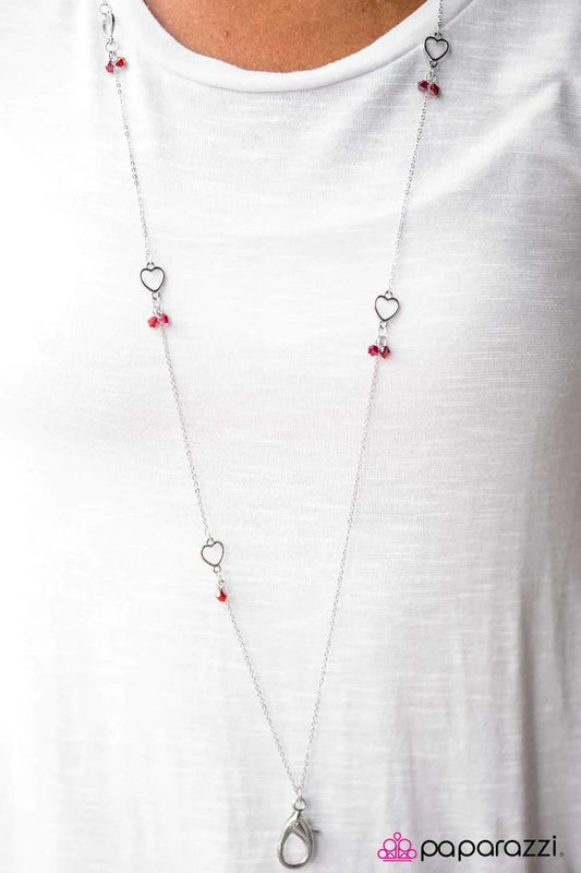 Paparazzi Necklace ~ Dont Mess With Cupid - Red