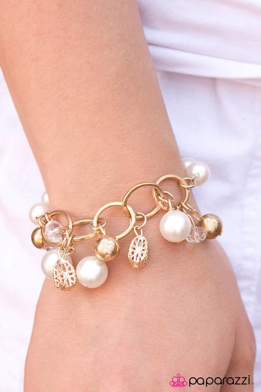 Paparazzi Bracelet ~ What A Charmer - Gold