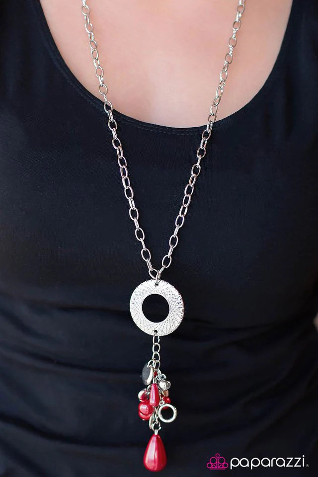 Paparazzi Necklace ~ Pulling Out All the Stops - Red