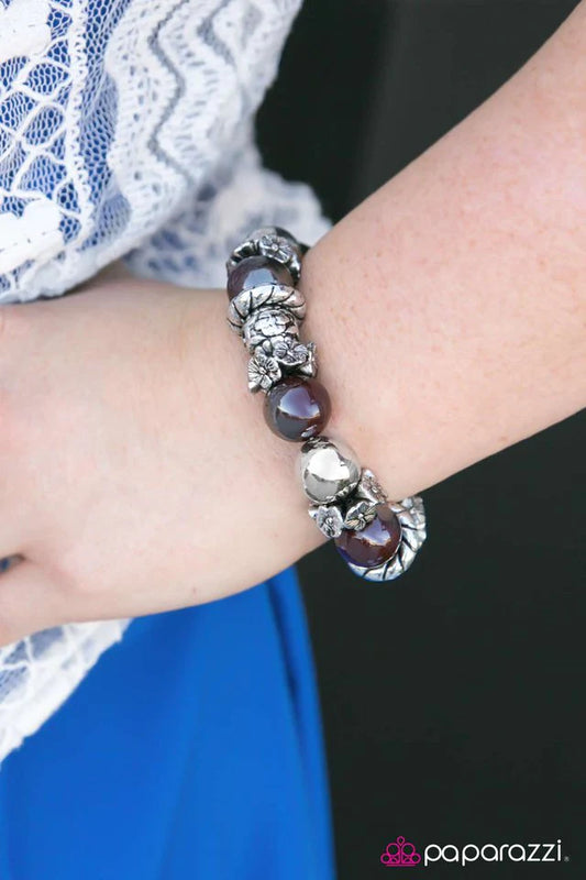 Paparazzi Bracelet ~ Fire and Brimstone - Brown