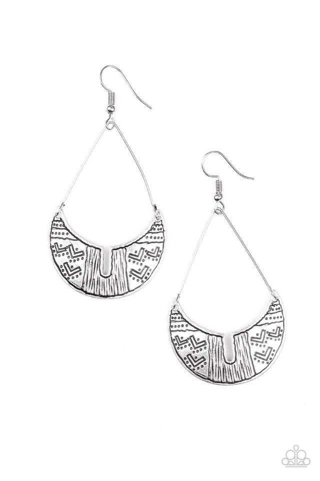 Paparazzi Earring ~ Trading Post Trending - Silver