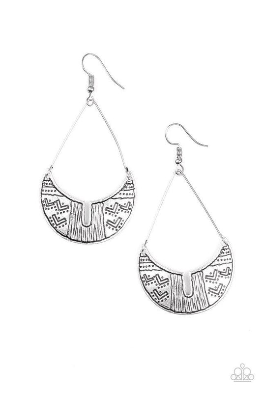 Paparazzi Earring ~ Trading Post Trending - Silver