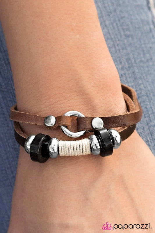 Paparazzi Bracelet ~ Break Camp - Brown