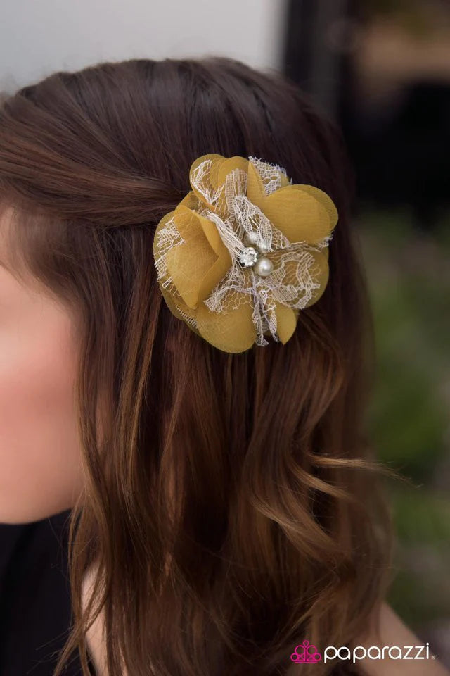 Paparazzi Hair Accessories ~ Chantilly Lace - Yellow