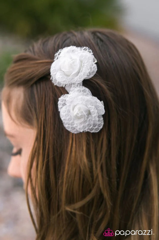 Paparazzi Hair Accessories ~ Tea For Two - White