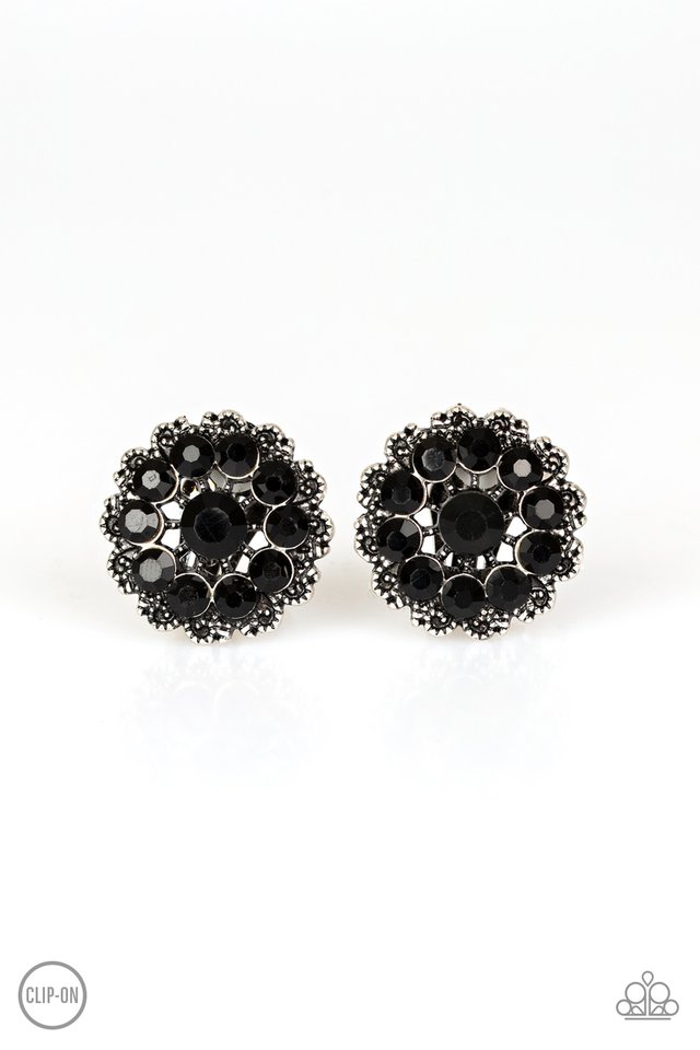 Business Bedazzle - Black - Paparazzi Earring Image