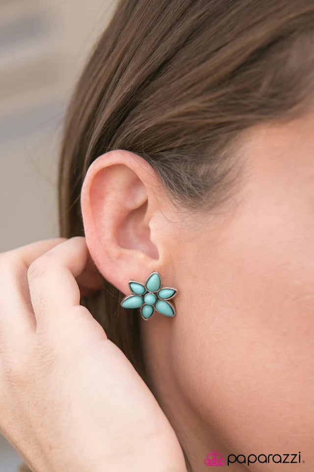 Paparazzi Earring ~ Peace Gardens - Blue