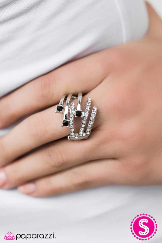 Anillo Paparazzi ~ City Stars - Negro