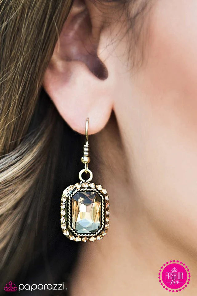 Paparazzi Earring ~ Its A Bling Thing - Brass