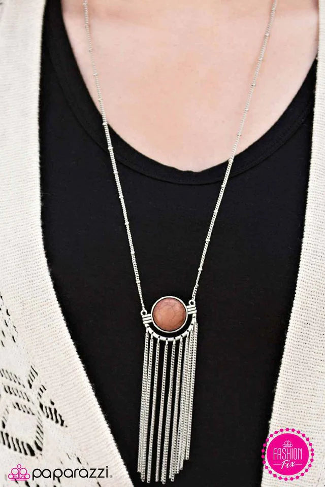 Paparazzi Necklace ~ After Dusk - Brown