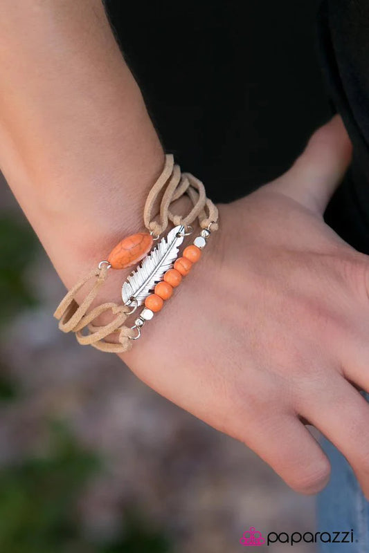 Paparazzi Bracelet ~ Fly High - Orange