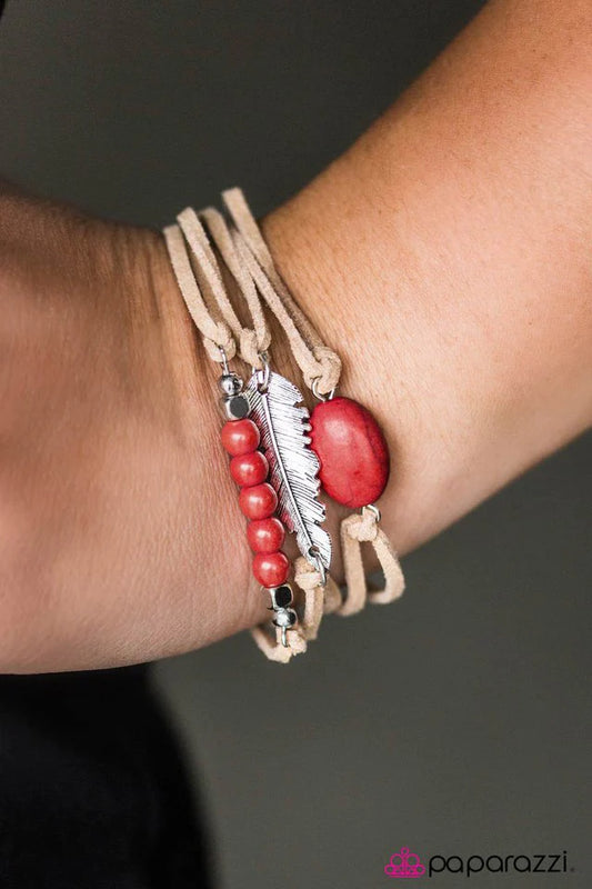 Pulsera Paparazzi ~ Vuela alto - Rojo