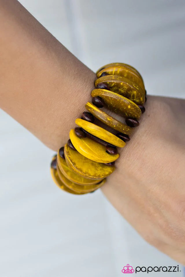 Paparazzi Bracelet ~ Days Of Summer - Yellow