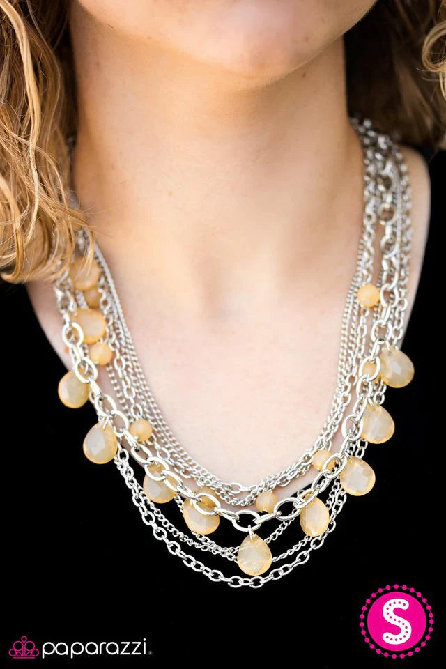 Paparazzi Necklace ~ Cut and Run - Yellow