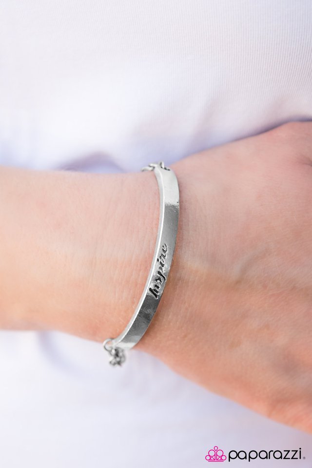 Paparazzi Bracelet ~ Born To Inspire - Silver