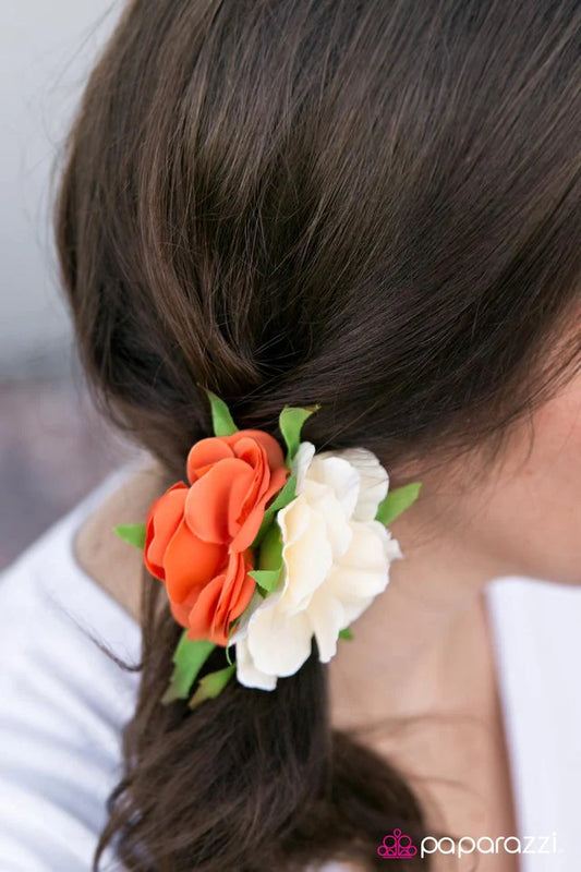 Paparazzi Hair Accessories ~ Bloomin Bayou - Orange