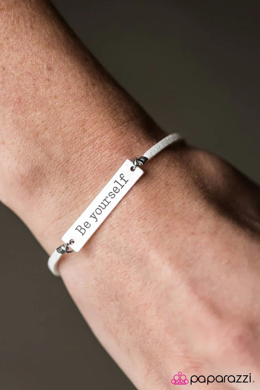 Paparazzi Bracelet ~ Be Yourself - White